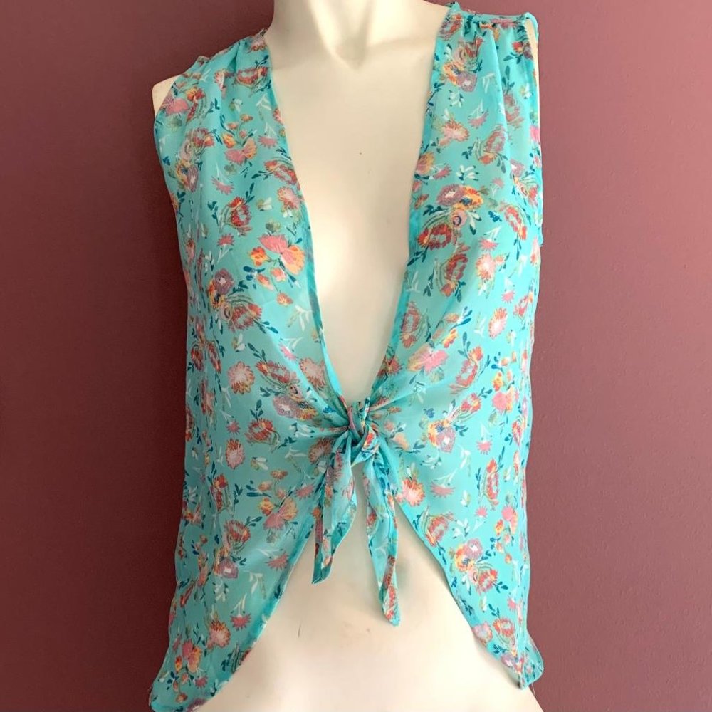 "Self Esteem" sheer floral top